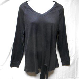 NWT Pokwai black tie knot top women’s large